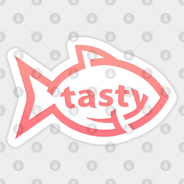 Tasty Fish Shapestyle Sticker by Bombastic Graphics